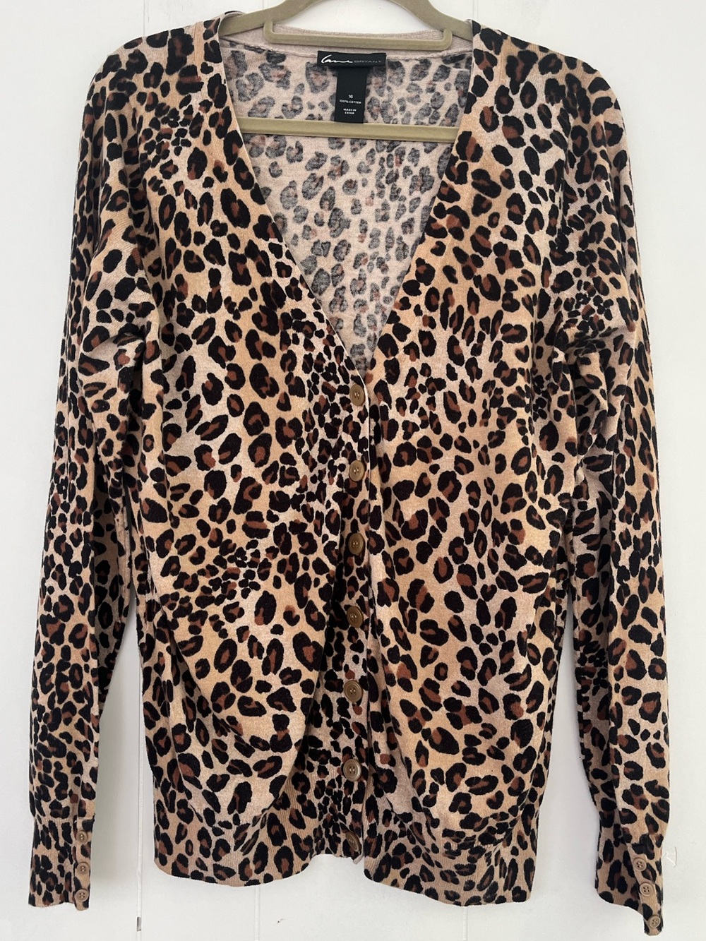 Lane Bryant Animal Print  Leopard Cardigan Size 16